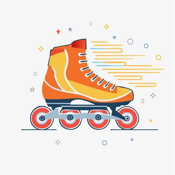 Inline Skates with Speed Lines