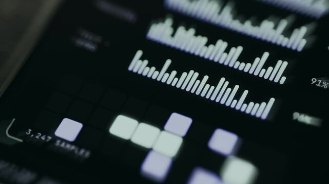Graphic depicting amplitude modulation, showing the loudness or intensity of audio signals