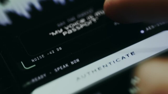 Phrase to say for the voice-based authentication