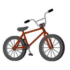 Obraz premium Bmx bicycle side view illustration