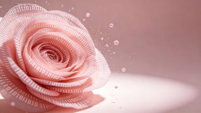Soft pink binary vortex gentle floating blossom