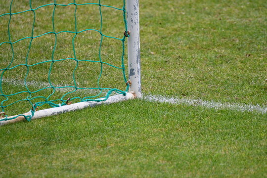 Baliza com rede de futebol
