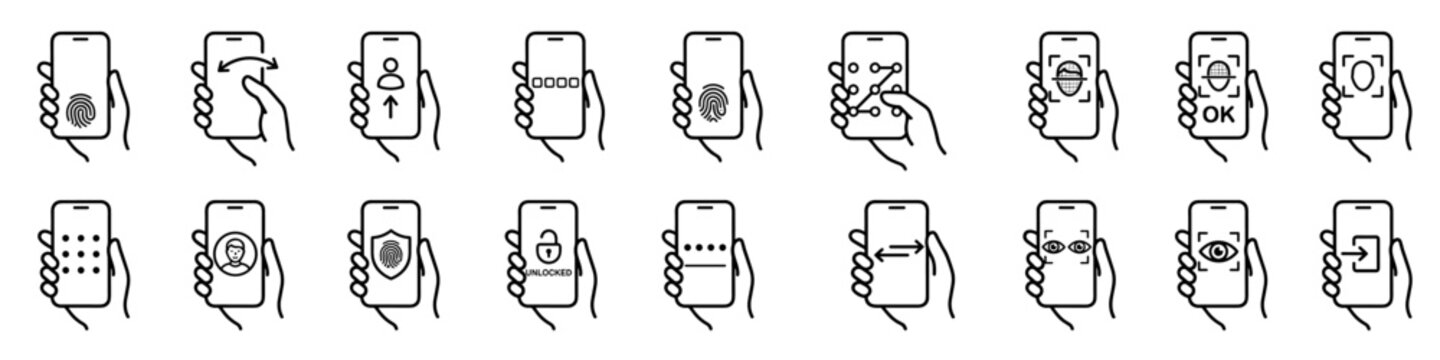Cross-Platform Device Hand Touch Gestures Icon Set