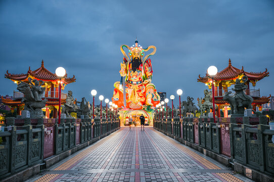 Yuandi Temple at night, Zuoying, Kaohsiung, Taiwan
