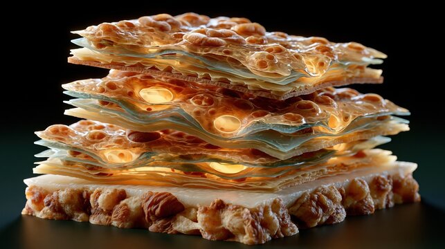 3D histological cross-section render of human skin affected by Waardenburg syndrome depigmentation, multiple transparent skin layers from stratum corneum to hypodermis