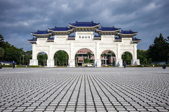 Entrance gate at Chiang Kai-shek memorial hall square, Taipei, Taiwan