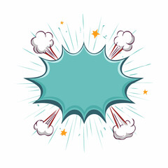 Fototapeta premium Comic Book Style Speech Bubble with Explosion Effect