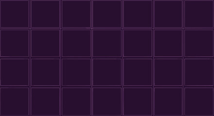 Fototapeta premium Dark purple background is decorated with a minimalist grid of thin neon lines creating a modern technological and geometric aesthetic.