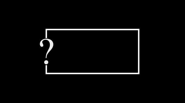 White neon light frame with seamless loop effect, glowing neon white rectangle border animation on black screen.