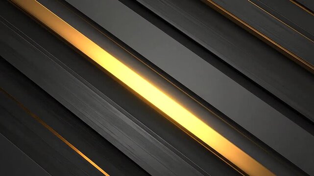 Abstract dark background with glowing golden diagonal lines pattern