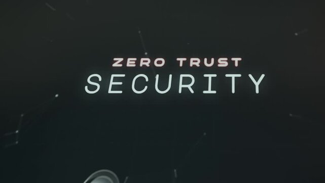 Zero Trust Security text against a dark background
