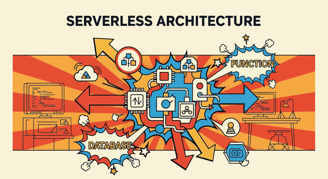 Serverless Architecture Cloud Computing Technology Diagram