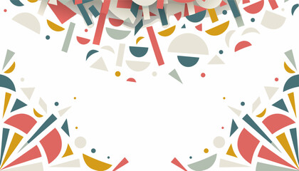 Obraz premium Abstract Minimalist Festive Background with Geometric Shapes and Muted Earth Tones.eps