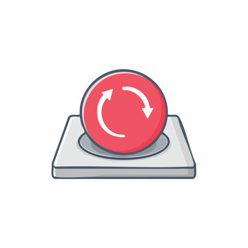 Red Refresh Button Icon