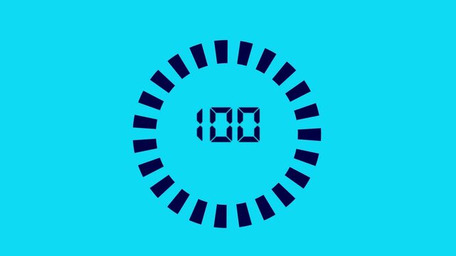 Circular loading indicator with 60 percent on bright blue background