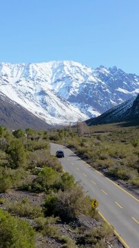 chile off road suv driving cajon del maipo mountain highway