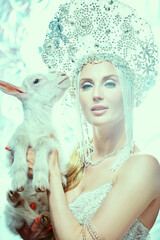 Fototapeta premium Snow Goat Fantasy