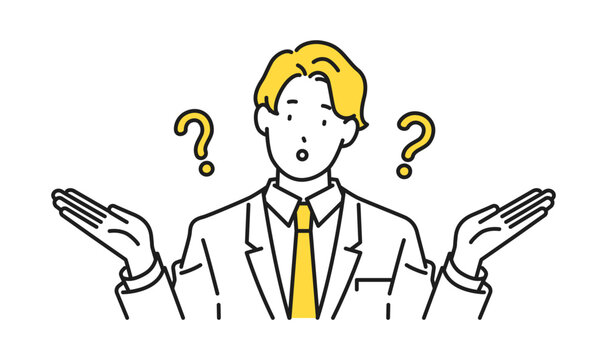 イラスト素材：比較するビジネスパーソン