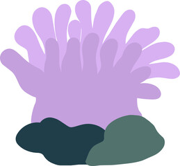 Fototapeta premium Minimal Purple Coral Illustration