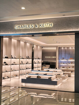 Icon Bali mall, Sanur, Bali, Indonesia, May 21, 2026: Charles & Keith boutique entrance in a modern mall, luxury shoes and bags display