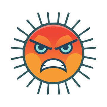 Angry Sun Emoji Icon