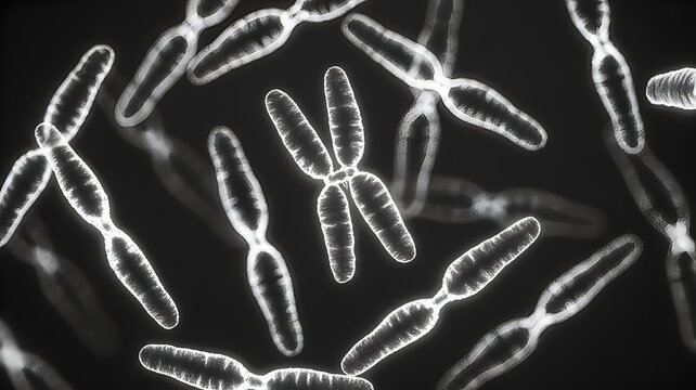 Microscopic view of bacteria cells under dark background