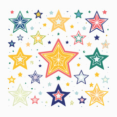 Obraz premium Colorful Star Pattern