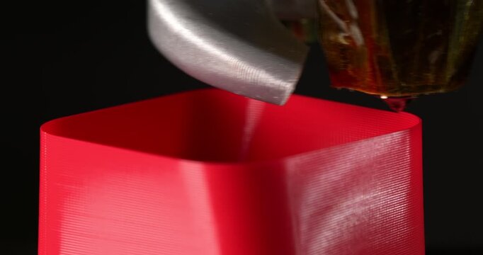 3D printing process in vase mode. Printing on a сartesian kinematics printer.