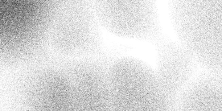 Noise grain background gradient pattern. Grainy effect black white paper. Abstract grunge texture effect, scratch and dust particle grain. Dense spray texture of floating grain particles in cloudy dis