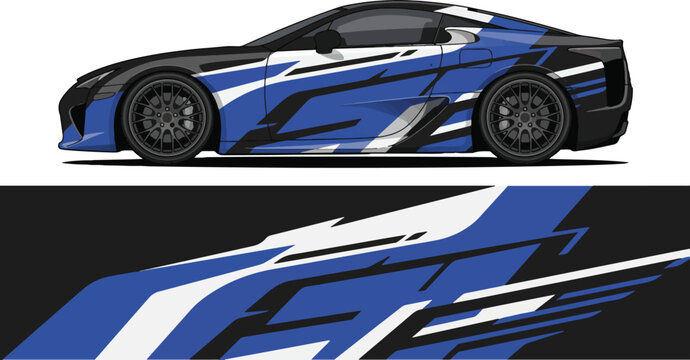 Blue and black sports car design 6.