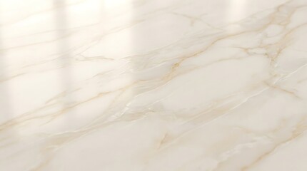 Obraz premium Creamy marble surface with subtle gold veins and soft light shadows