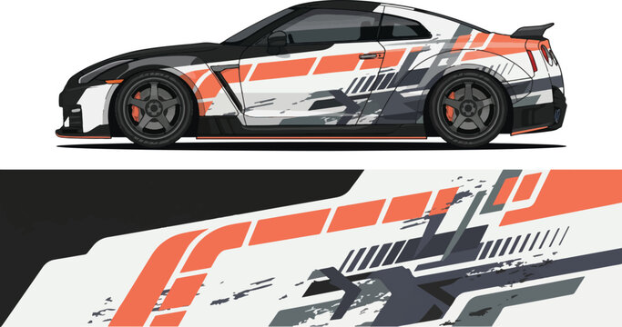 Side View of Racing Sports Car 1.