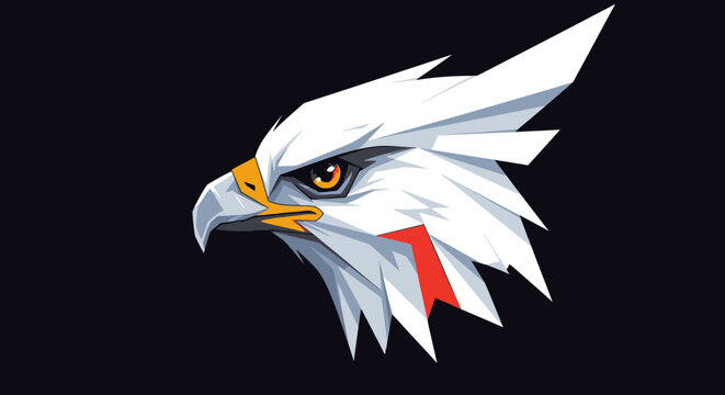 Stylized Eagle Head Logo Design
