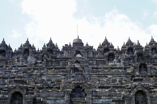 senic view of borobodur temple
