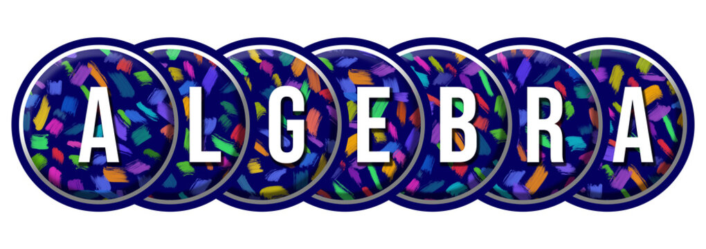 Algebra Circles Blue Purple Texture Colorful Text 