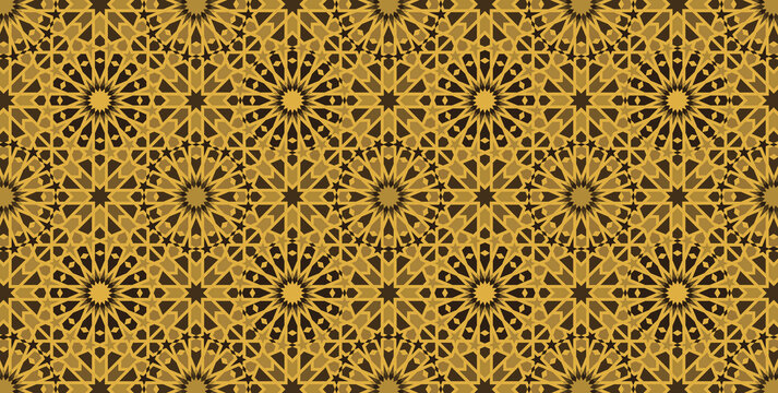 A generative take on Moroccan intricate geometric design: a hybrid composition blending fassi mosaic structure, Andalusian arabesque, and a unique Islamic design that honors the zellige tradition whil