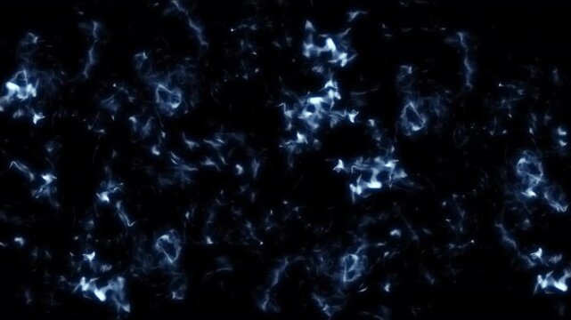 Blue energy particles, flames, smoke, and shockwaves. A magical-style digital shockwave with explosion effects on a transparent background. Glowing shockwave particles. Alpha channel. Overlay template