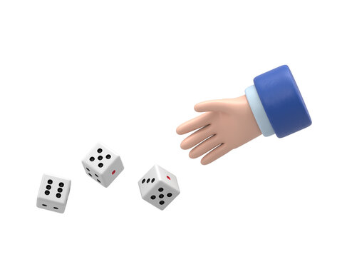 Man throws dice.Template for gambling.Throwing dice.Red dice on the table.Man avid person.Gambler concept.Playing in hand.Supports PNG files with transparent backgrounds.
