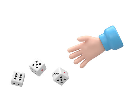 Man throws dice.Template for gambling.Throwing dice.Red dice on the table.Man avid person.Gambler concept.Playing in hand.Supports PNG files with transparent backgrounds.
