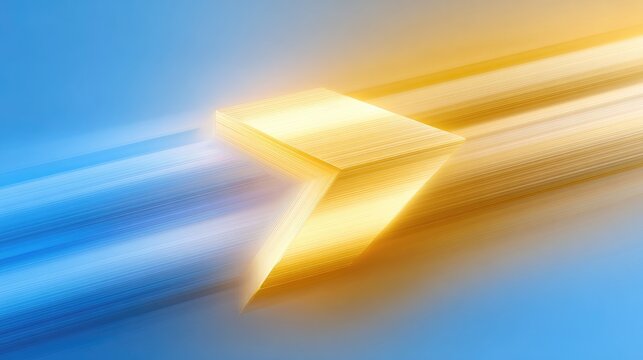 Abstract Dynamic Background with Golden Arrow Elements and Blue Accents for Creative Projects and Designs
