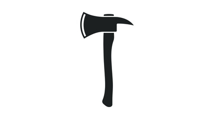 Axe with a sharp blade stands as a powerful symbol for forestry, outdoor survival, woodworking, and heavy-duty industrial labor in this clean vector illustration. © Mezzy