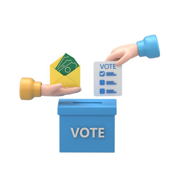 3D hand putting voting paper in ballot box.Elections, voting, going to vote, citizen participation in voting concept.Supports PNG files with transparent backgrounds.

