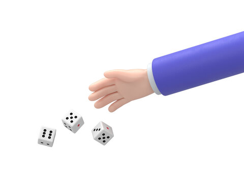 Man throws dice.Template for gambling.Throwing dice.Red dice on the table.Man avid person.Gambler concept.Playing in hand.Supports PNG files with transparent backgrounds.
