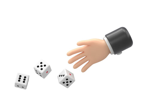 Man throws dice.Template for gambling.Throwing dice.Red dice on the table.Man avid person.Gambler concept.Playing in hand.Supports PNG files with transparent backgrounds.
