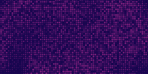 Purple abstract pixel texture bg video screen. Tv pattern background with square noise effect. Futuristic broadcast neon gradient banner for television. © Ifan