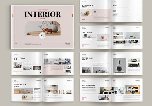 Interior Design Portfolio Landscape Template