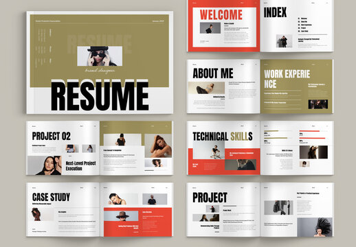 Resume Brochure Landscape Layout