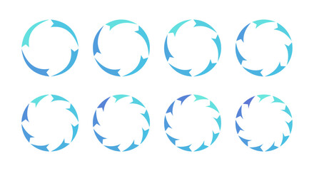 Fototapeta premium Circular arrow infographic templates designed for visualizing business cycles, repetitive processes, and workflow stages in professional presentations or web design projects