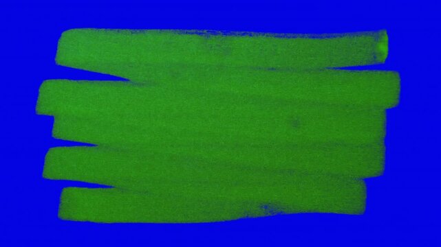 Horizontal zig zag highlighter strokes on clean blue screen, great for lower thirds, text highlights, chroma key reveals, transitions, and mattes.