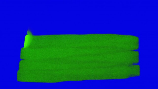 Horizontal wide marker highlight on blue screen with clean chroma key, ideal for lower thirds, title reveals, text accents, and graphic overlays.